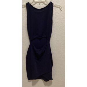 Sleeveless Blue Bodycon Dress With Cutout Detail Size 2